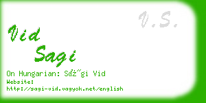 vid sagi business card